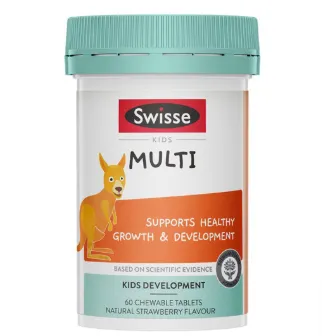 Swisse - 小袋鼠儿童多种维他命营养咀嚼片60粒 (天然草莓味道)