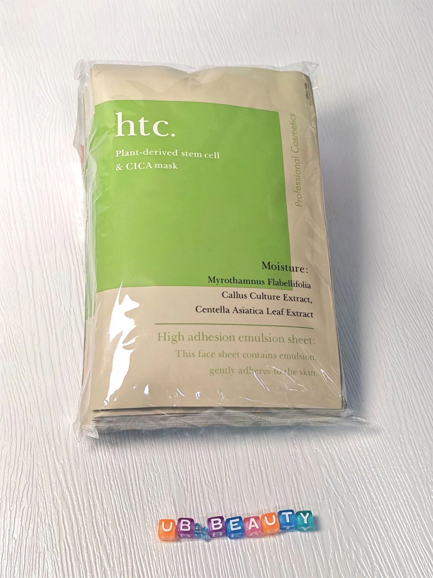 日本院線美容院natio旗下HTC積雪草舒緩補水面膜10片